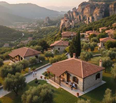 Cottages near Monasteries in Greece