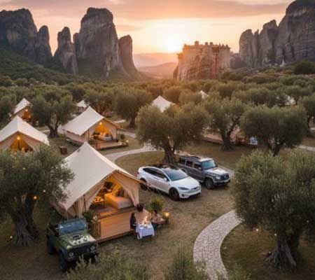 Luxury Tents near Monasteries in Greece
